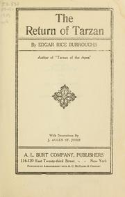 Cover of: The return of Tarzan | Edgar Rice Burroughs