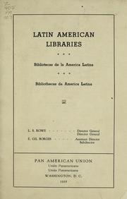 Latin American libraries by Pan American Union.