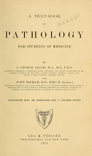 Cover of: A text-book of pathology for students of medicine