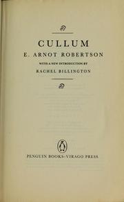Cover of: Cullum by E. Arnot Robertson