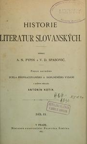 Cover of: Historie literatur slovanských