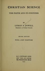 Cover of: Christian science, the faith and its founder