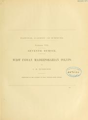 Cover of: West Indian madreporarian polyps. by Duerden, J. E.