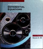 Cover of: A first course in differential equations