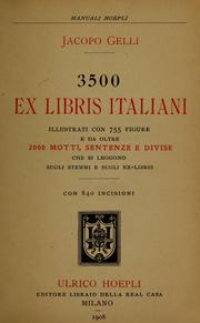 Cover of: 3500 [i.e. Tremila cinquecento] ex libris italiani