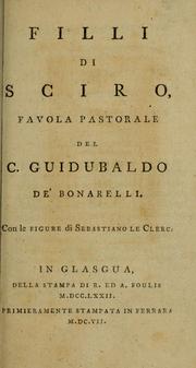 Cover of: Filli fi Sciro, favola pastorale: Primieramente stampata in Ferrera MDCVII