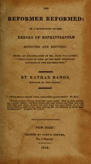 The reformer reformed by Nathan Bangs