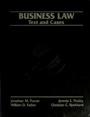 Cover of: Business law: text and cases