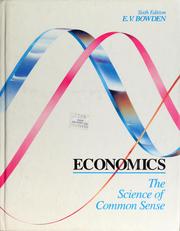 Cover of: Economics: the science of common sense