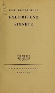 Cover of: Ex Libris und Signete