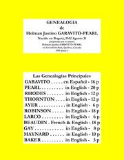 Genealogía familia Garavito by Holman Justino Garavito Pearl