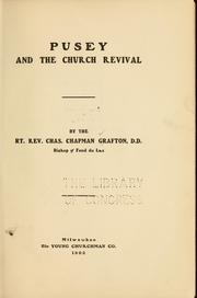 Cover of: Pusey and the church revival