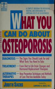 Cover of: What you can do about osteoporosis