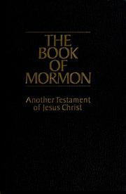 Cover of: The Book of Mormon, another testament of Jesus Christ
