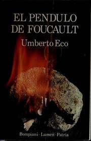 Cover of: El péndulo de Foucault by Umberto Eco