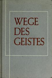 Cover of: Wege des Geistes by Erwin de Haar