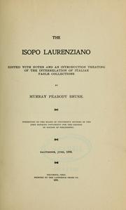 Cover of: The Isopo Laurenziano by Aesop, Murray Peabody Brush