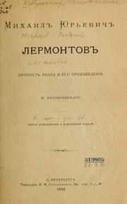 Cover of: Mikhail I͡Urʹevich Lermontov: lichnostʹ poėta i ego proizvedenii͡a