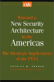 Cover of: Toward a New Security Architecture in the Americas by Patrice M. Franko