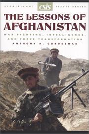 Cover of: The Lessons of Afghanistan by Anthony H. Cordesman