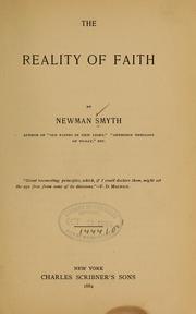 Cover of: The reality of faith
