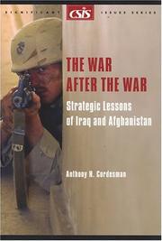 Cover of: The War after the War by Anthony H. Cordesman