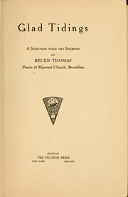 Cover of: Glad tidings by Thomas, Reuen