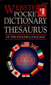 Cover of: Webster's pocket dictionary and thesaurus