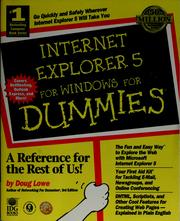 Cover of: Internet Explorer 5 for Windows for dummies by Doug Lowe