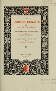 Cover of: Les histories troyanes by Guido delle Colonne