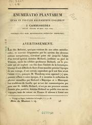 Cover of: Enumeratio plantarum quas in insulis Balearibus collegit