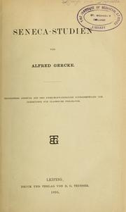 Cover of: Seneca-Studien by Gercke, Alfred