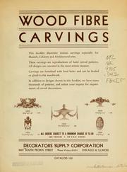 Cover of: Wood fibre carvings