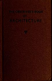 Cover of: The observer's book of architecture