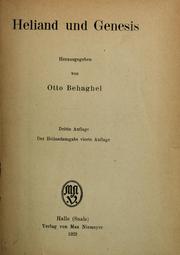 Cover of: Heliand und Genesis by Otto Behaghel