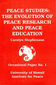 Peace studies by Carolyn M. Stephenson