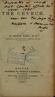 Cover of: The church by Enoch Pond
