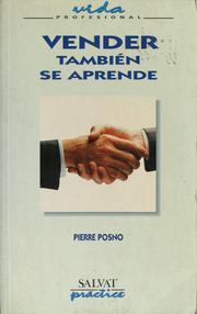 Cover of: Vender también se aprende by Pierre Posno