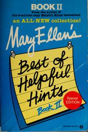 Cover of: Mary Ellen's Best of helpful hints. by Mary Ellen Pinkham, Mary Ellen Pinkham