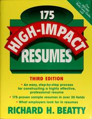 Cover of: 175 high-impact resumes by Richard H. Beatty