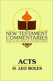 Cover of: New Testament Commentary on Acts (New Testament Commentaries (Gospel Advocate))