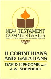 Cover of: New Testament Commentary on Second Corinthians - Galatians (New Testament Commentaries (Gospel Advocate))