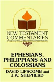 Cover of: New Testament Commentary on Ephesians - Philippians - Colossians (New Testament Commentaries (Gospel Advocate))