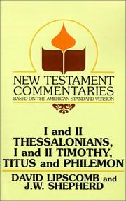 Cover of: New Testament Commentary on Thessalonians, Timothy, Titus, Philemon (New Testament Commentaries (Gospel Advocate))