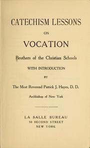 Catechism lessons on vocation by Christian Brothers.