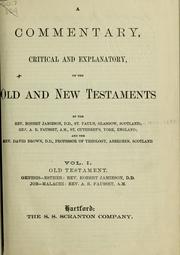 Cover of: A commentary, critical and explanatory, on the Old and New Testaments