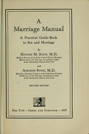 Cover of: A marriage manual