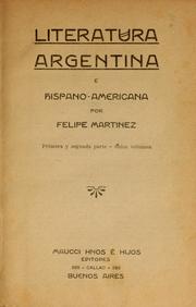 Cover of: Literatura argentina e hispano-americana