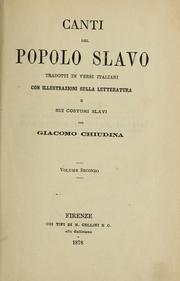 Cover of: Canti del popolo slavo