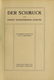 Cover of: Der schmuck